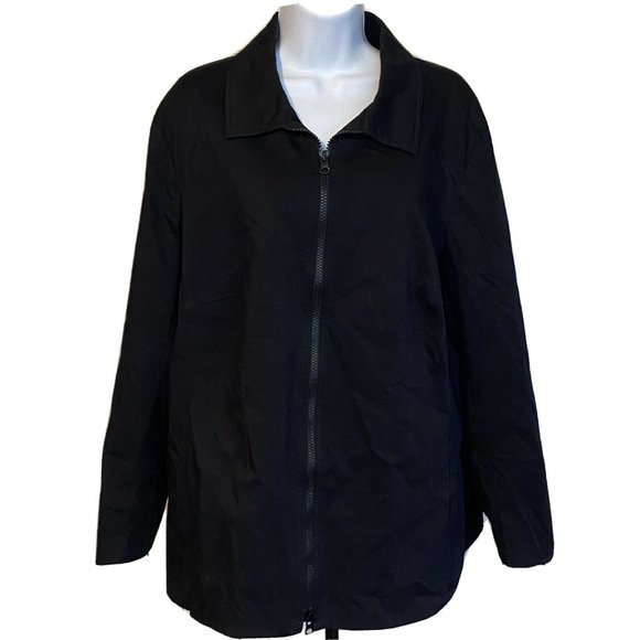 Worthington black stretch zip jacket size 20 W - Picture 2 of 11